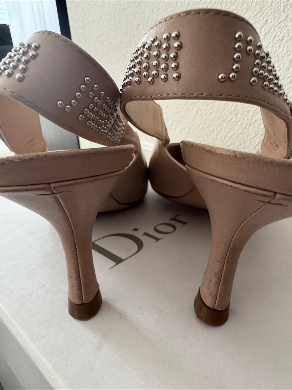 Authentic Dior J’ADIOR Nude Slingback Pointed-Toe Pumps - Picture 10 of 12